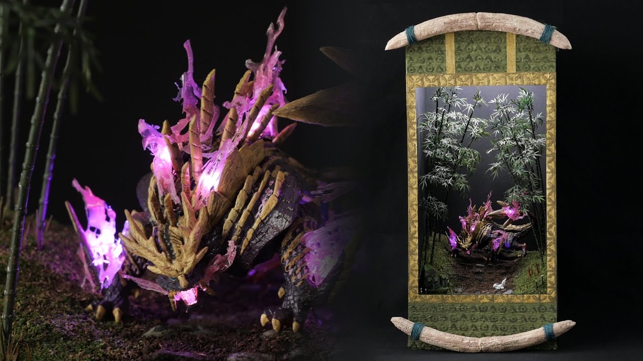 [マガイマガド]小さなジオラマ　モンハンフィギュア インテリア [MHRise Magnamalo diorama]