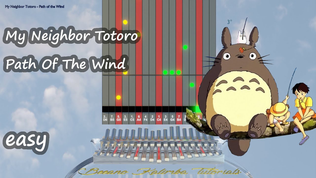 Kalimba tutorial:  My Neighbor Totoro - Path of the Wind