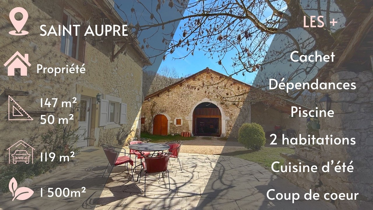 SAINT-AUPRE, Propriété avec piscine