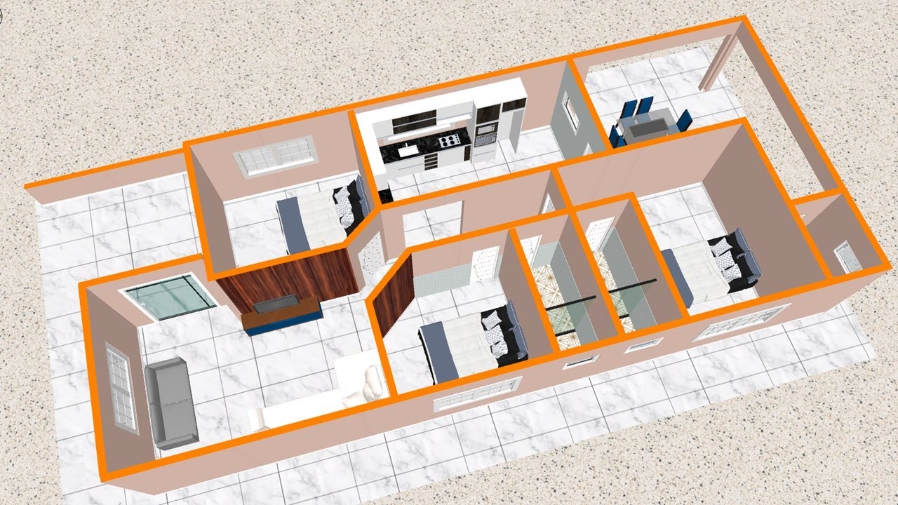 Uma bela casa com 3 quartos - realmente linda esta casa