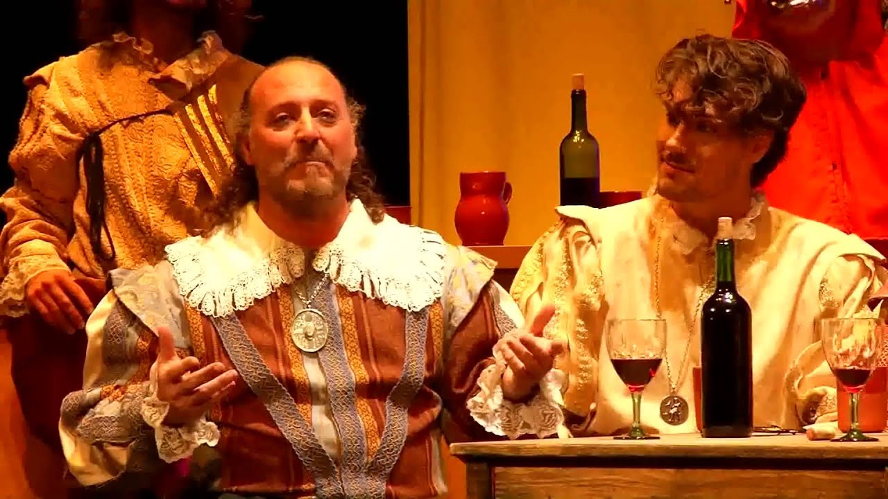 Fragmento de la escena de la apuesta,  DON JUAN TENORIO. Amigos del Tenorio.