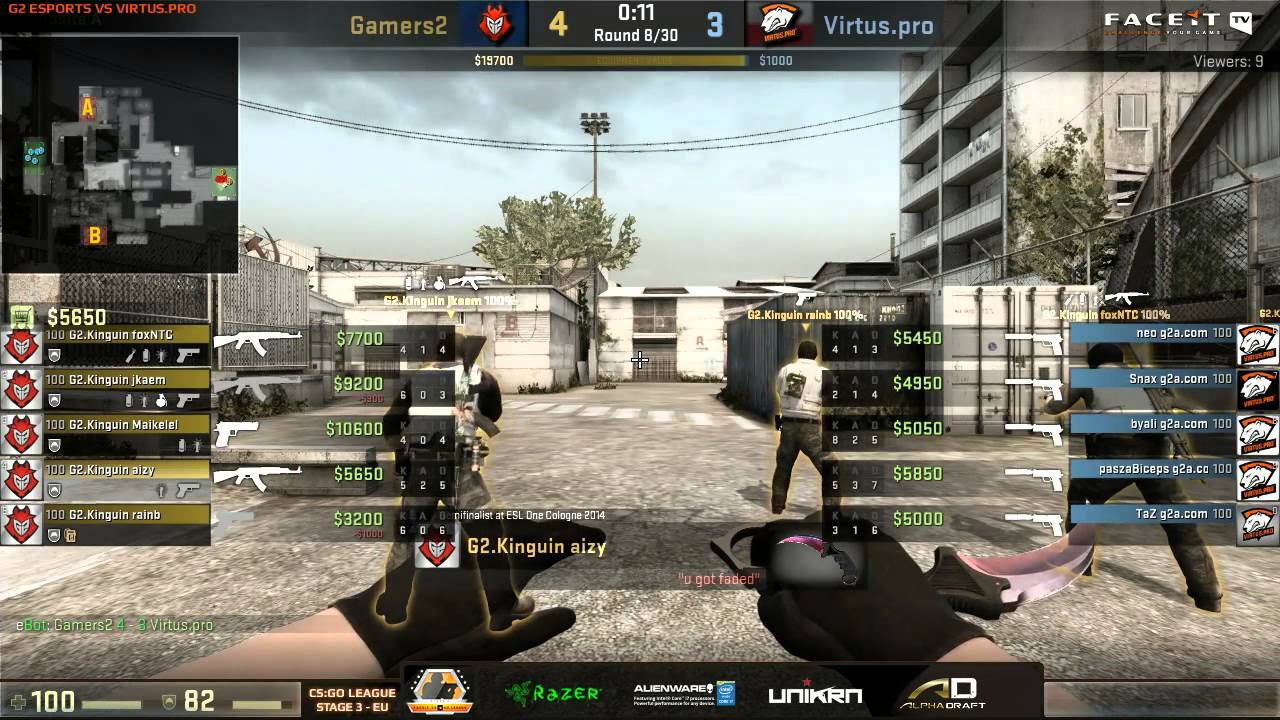 CS:GO Virtus.pro vs G2 (cache) - FACEIT League 2015 Stage 3