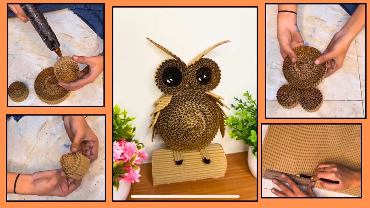 Owl making craft with Cardboard | DIY Showpiece
