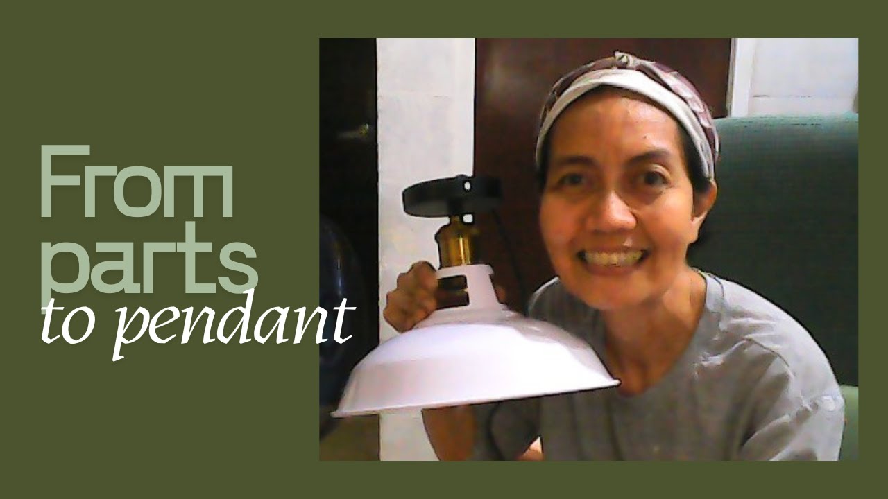 Paano mag-assemble ng single pendant lamp | Wiring at balat ng wire tutorial