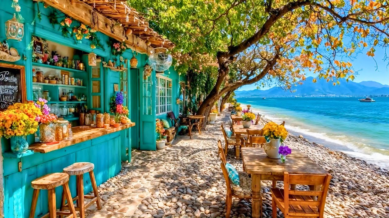 Serene Oceanfront Bossa Nova ☀️ Gentle Waves & Soft Jazz for Relaxation, Work, and Sunny Escapes