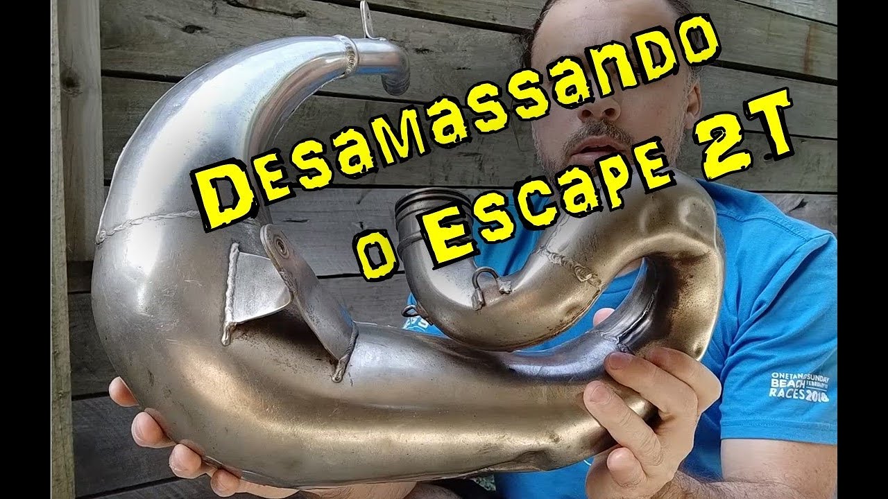Conserto de Escape 2 tempos - removendo amassados