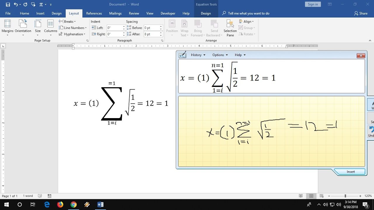 Easiest Way to Type Math Equations in MS Word