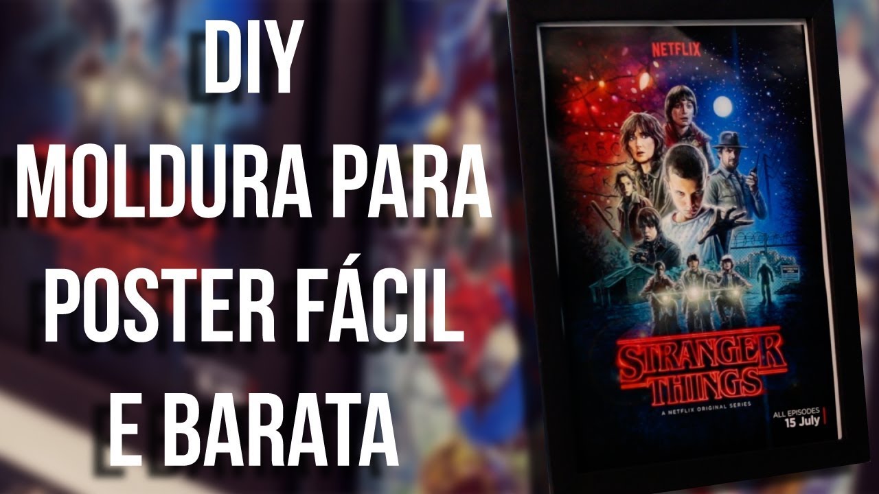Como fazer moldura para Posters fácil e barata!