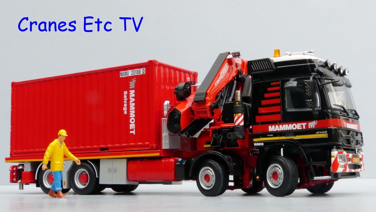 WSI Mercedes-Benz Actros Flatbed and Container 'Mammoet' by Cranes Etc TV