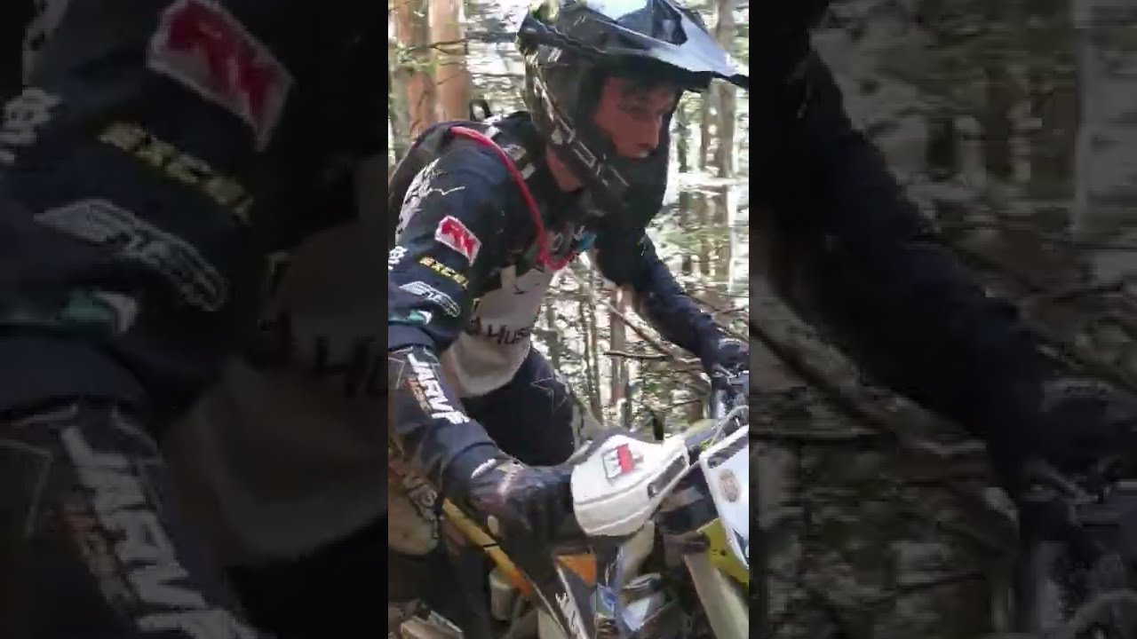 Enduro trial section.. pro rider Barna