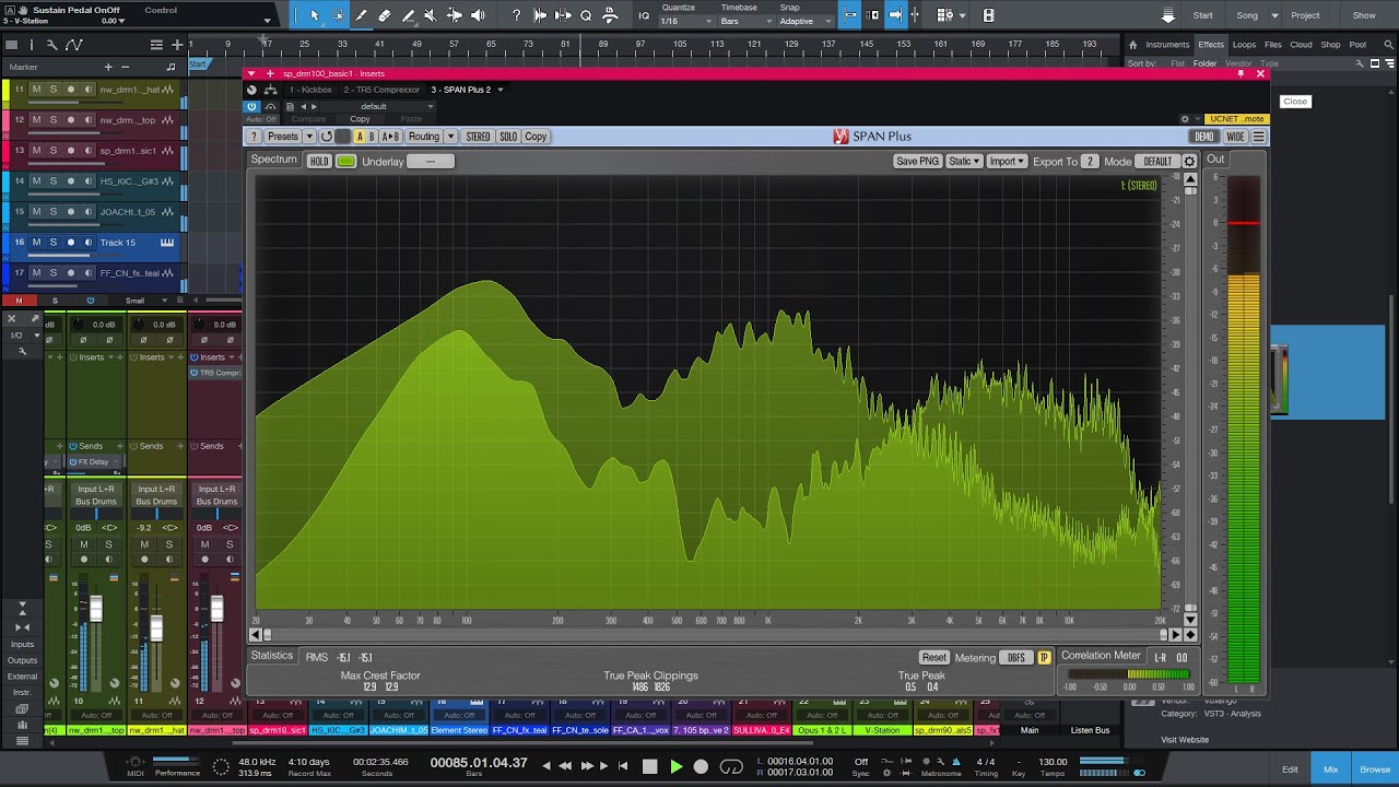 Mixing with Pink Noise, Voxengo SPAN and other tests