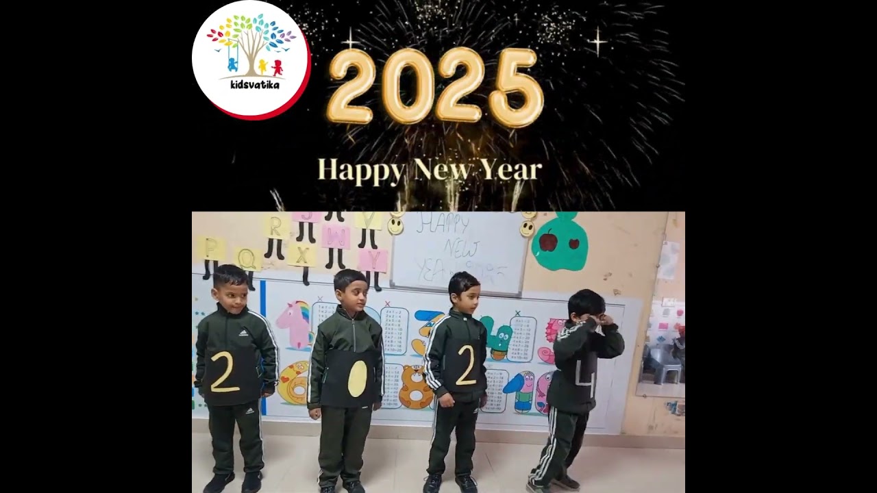 New Year Activity Kids Vatika, Best #kindergarten School in #Zirakpur #bestplaywayschool #christmas