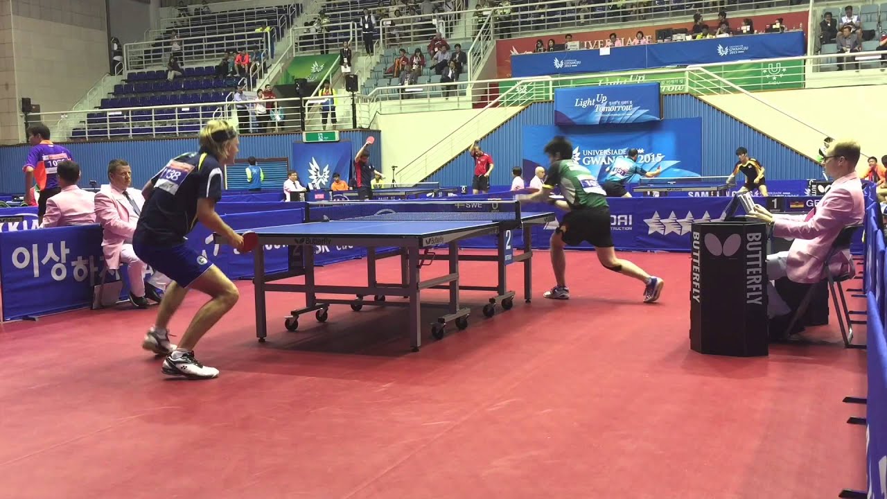 Gustaf Ericson (SWE) - Liang Qiu (GER) Universiade Gwangju 2015 Teams round of 16