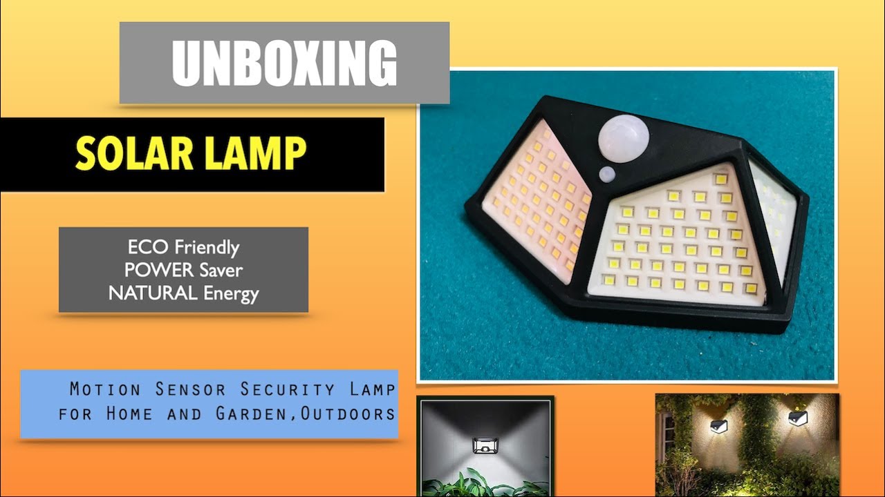 Unboxing : Solar Lamp with Motion Sensor Control-Eco Friendly/Power Saver/Natural Energy