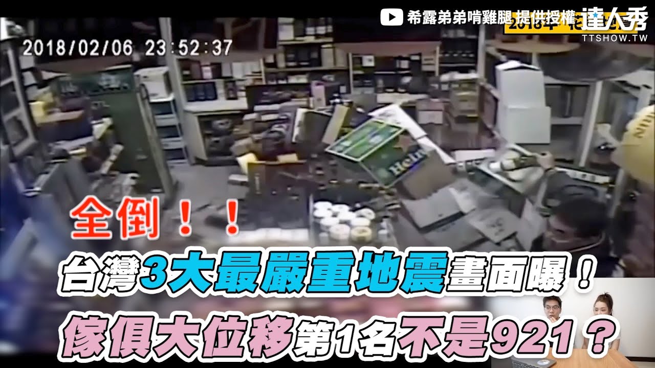 【台灣3大最嚴重地震畫面曝！ 傢俱大位移第1名不是921？】｜