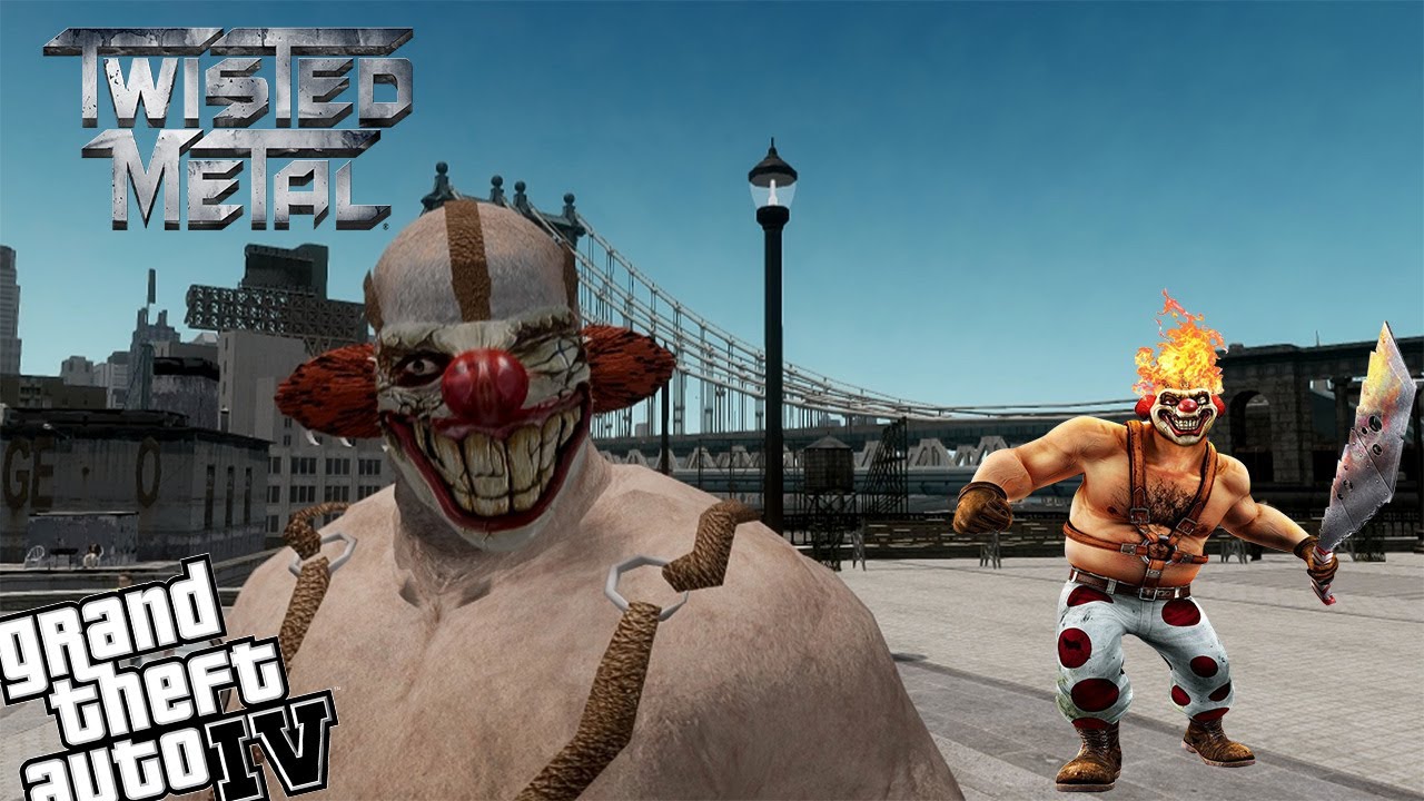 GTA IV LCPDFR Twisted Metal Sweet Tooth Mod Police Patrol - Creepy Looking Clown