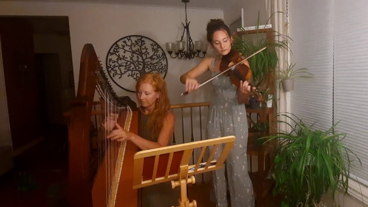 For My Mother Dear - By Jerry Holland (Fiddle and Harp cover 428hz)