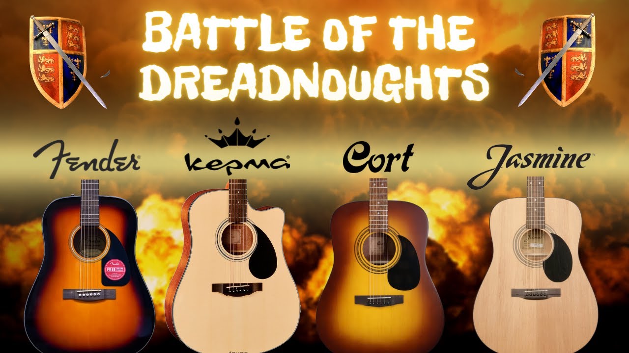 Fender CD60V3 vs Kepma EDC vs Cort AD810 vs Jasmine S35 | Which is the Best Dreadnought Guitar??