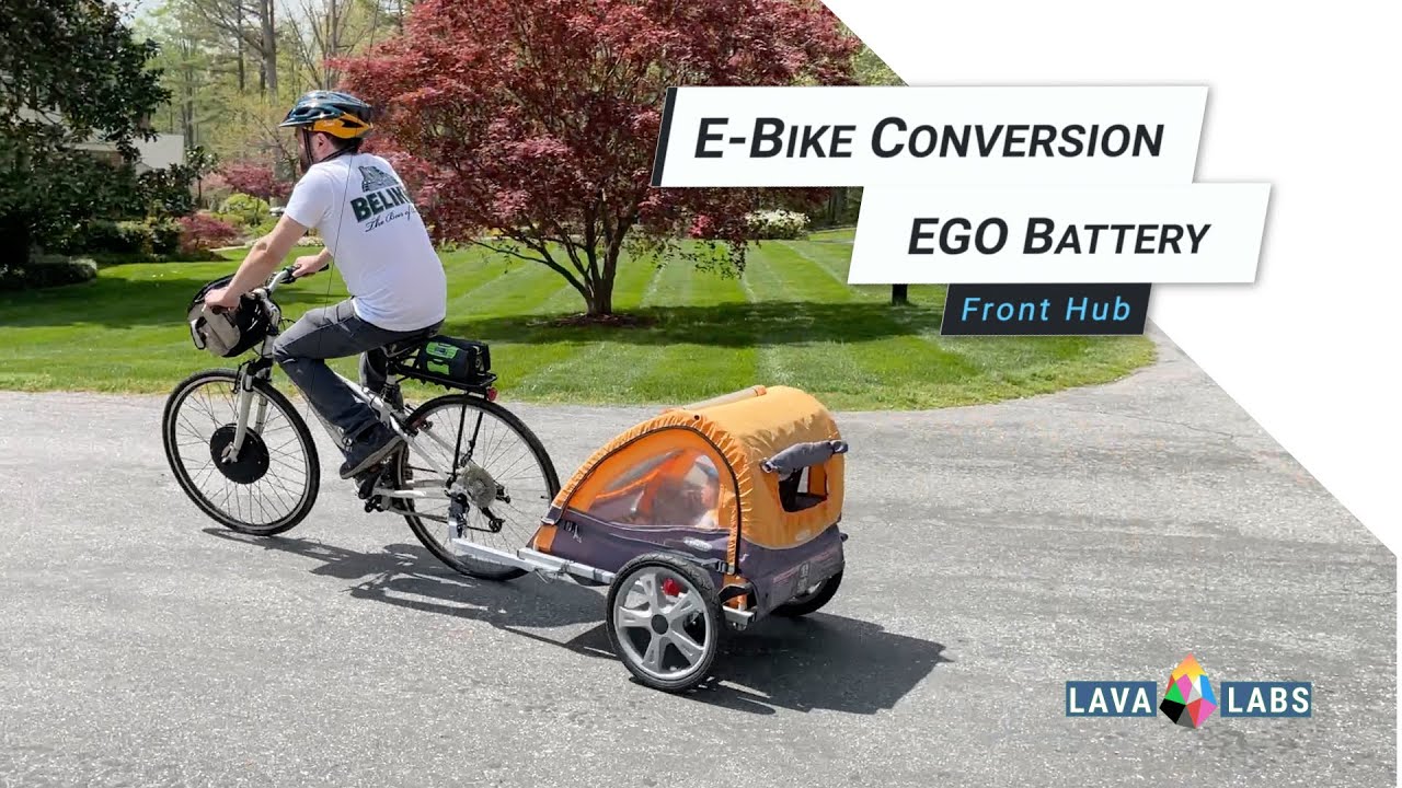 E-Bike conversion using EGO batteries and front hub motor