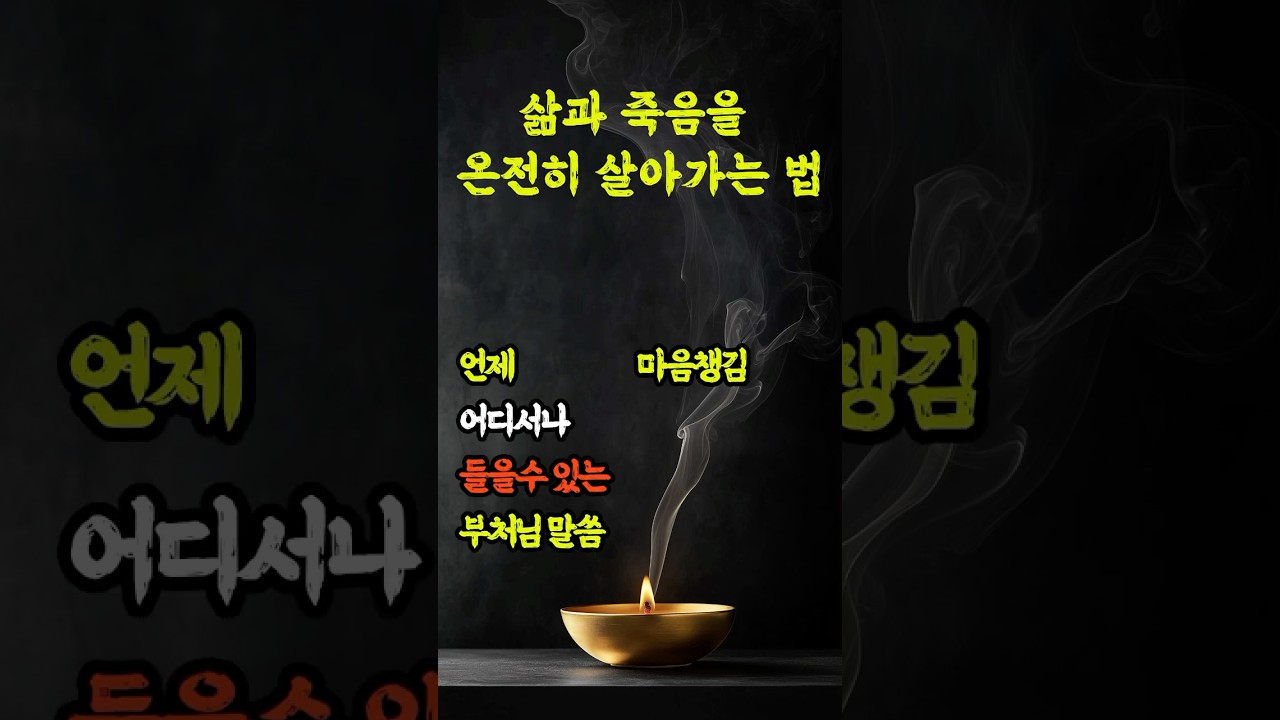 마음챙김 ㅣ 삶과 죽음을 온전히 살아가는 법 | 부처님 말씀 ㅣ 두려움 없이 사는 법, 부처님의 지혜 ㅣ