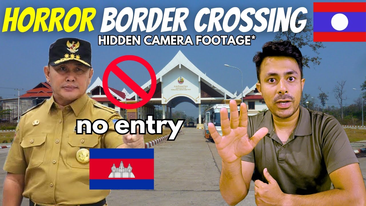 OUR WORST LAND BORDER CROSSING! LAOS TO CAMBODIA CROSSING| SOUTH EAST ASIA IMMY TANI
