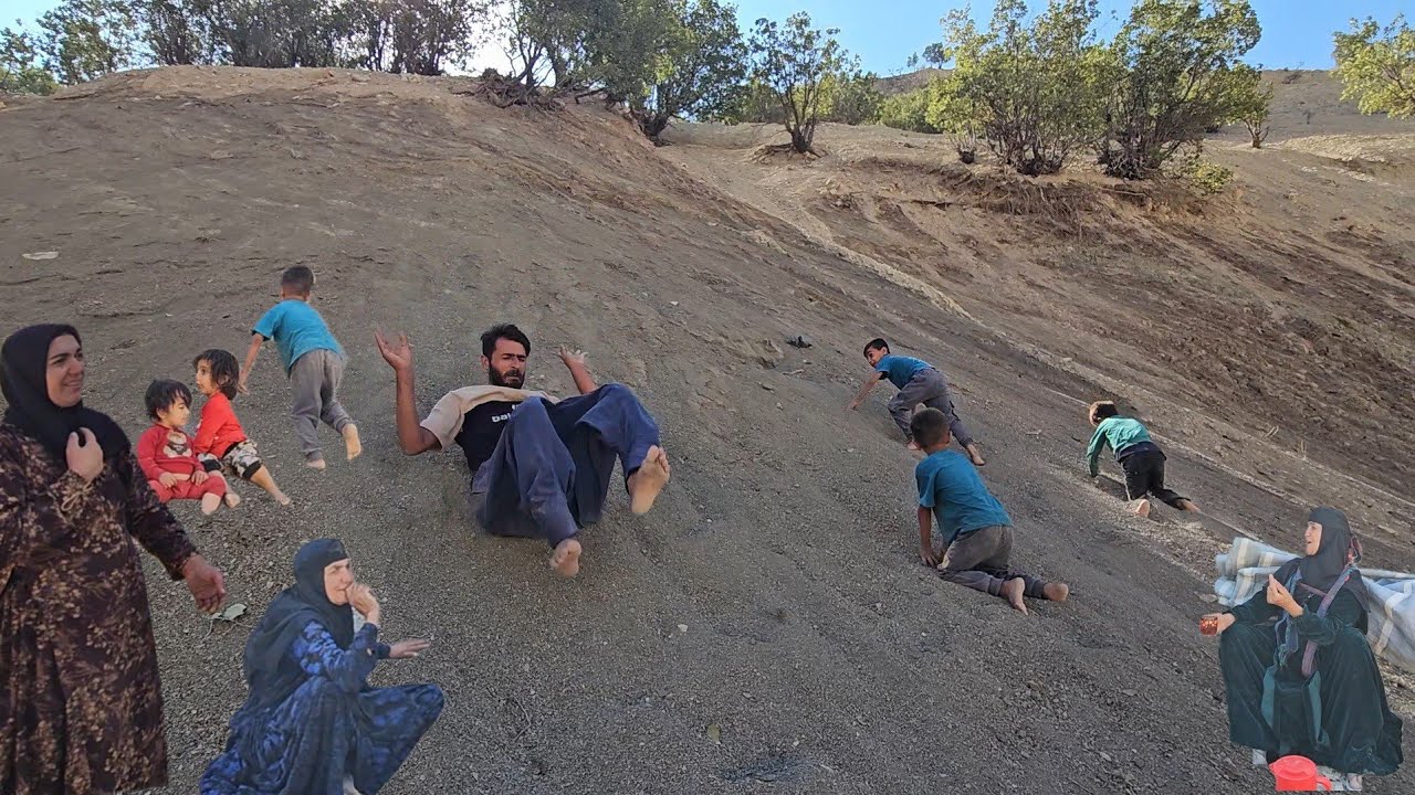 A fun-filled day with the village kids, along with Babak and Narges! 🥰🌿👧👦🎈❤️