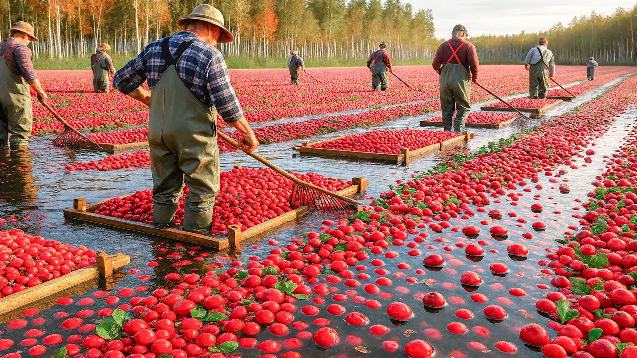 Unglaubliche 791 Mio. Pfund Cranberries – So läuft die Ernte in den USA wirklich!