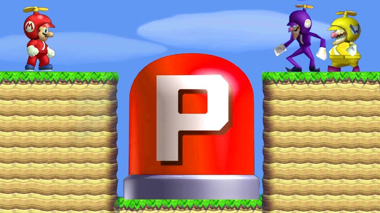 What happens when Mario presses the Ultimate P-Switch?