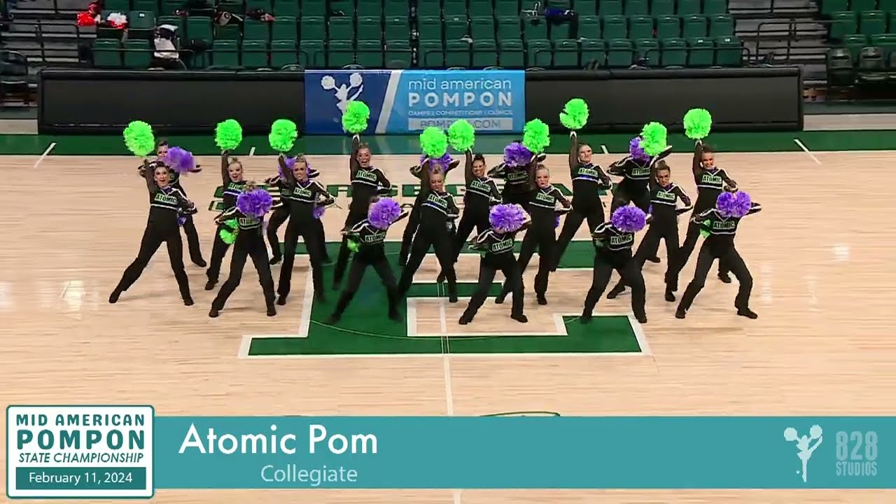 Atomic Pom - States 2024 - Mid American Pompon - 1st place Collegiate Champions
