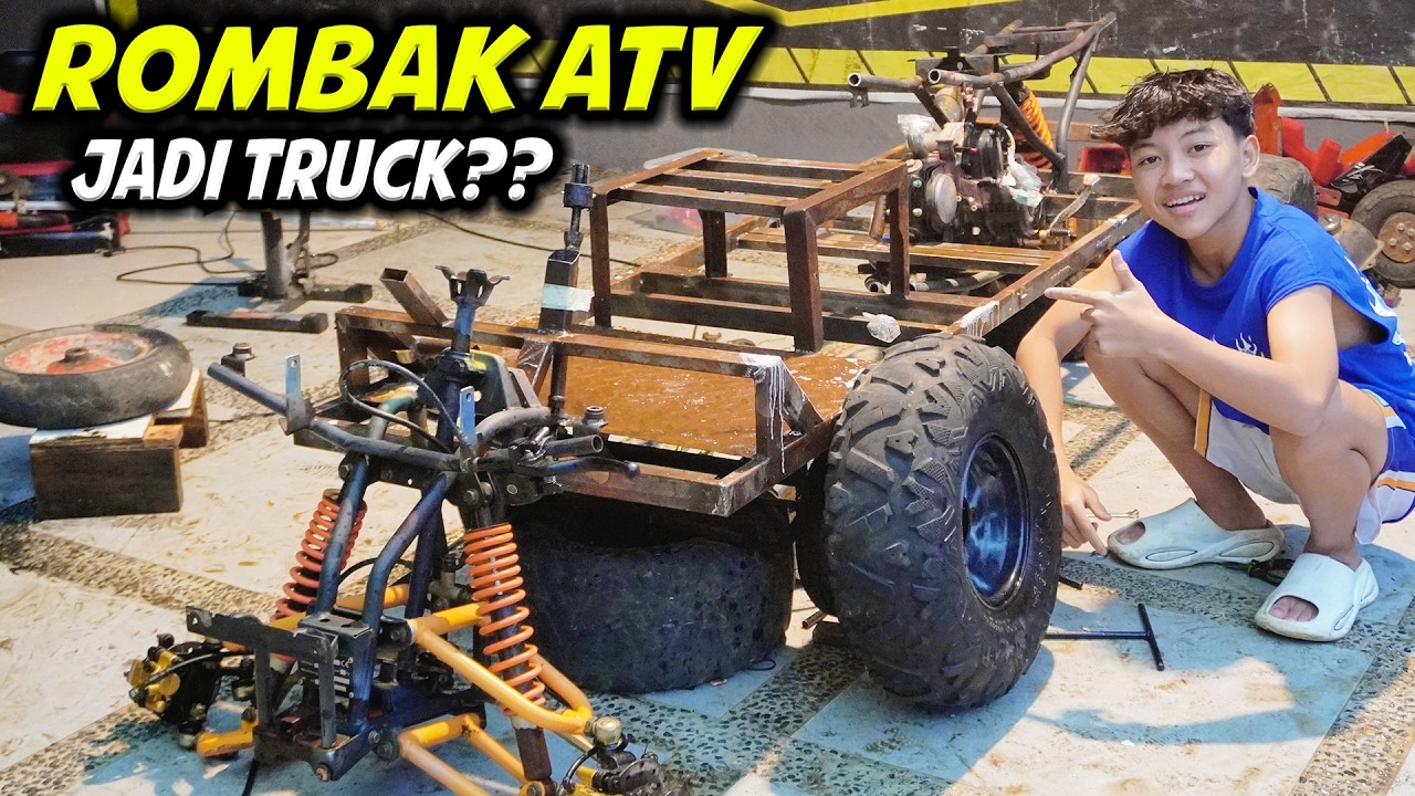 RUBAH ATV JADI TRUK??!! SASIS DIMAS COBA DIPASANG MESIN, BEGINI JADINYA..