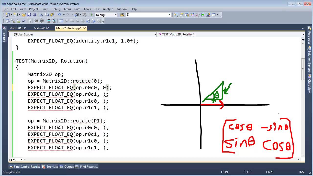 Unit Testing Rotation Matrix Part 1