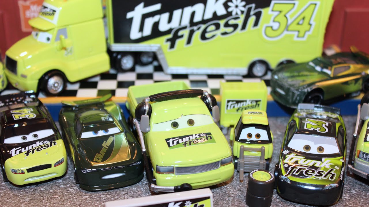 Mattel Disney Cars Team Trunk Fresh (Steve, Racer, Pitty, Chief, Hauler) Piston Cup Teams Ep. 10