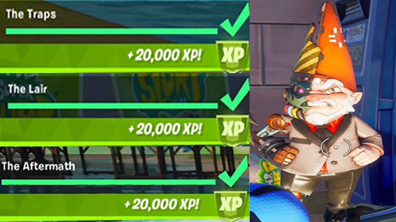 The Traps, The Aftermath & The Lair Secret Challenges Guide Fortnite Chapter 2 Season 4 (60,000 XP)