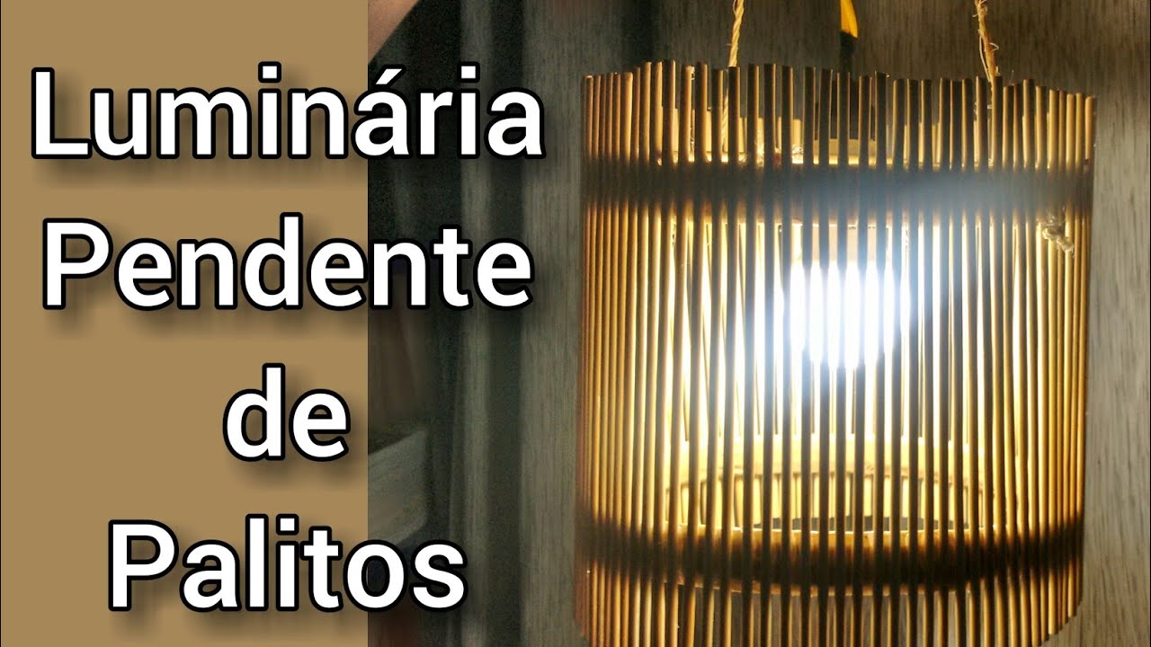 LUMINÁRIA PENDENTE de palitos