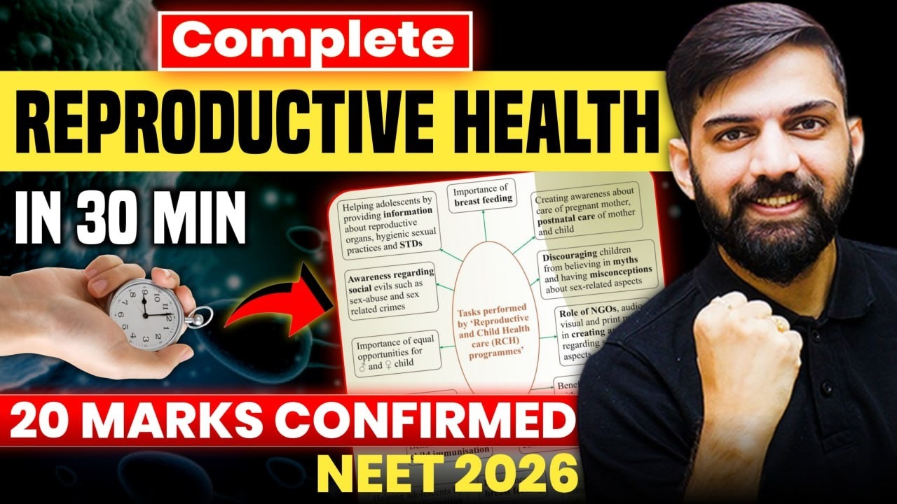 Reproductive Health in 30 Minutes 🔥 | 20+ Marks Guaranteed | NEET 2026 Biology One Shot