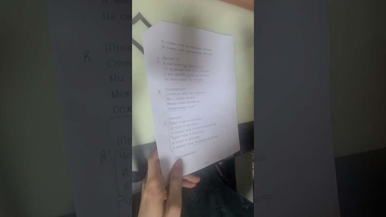 240129 music diary 2: [ Витас - Через годы ] Handwriting
