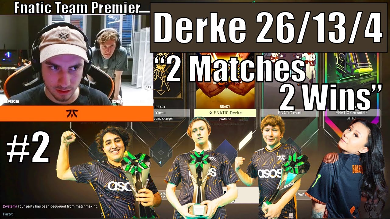 Fnatic Derke #2 Premier Match With Alfajer, Chronicle, Mini & Yinsu | In Ascent | On Jett | VALORANT