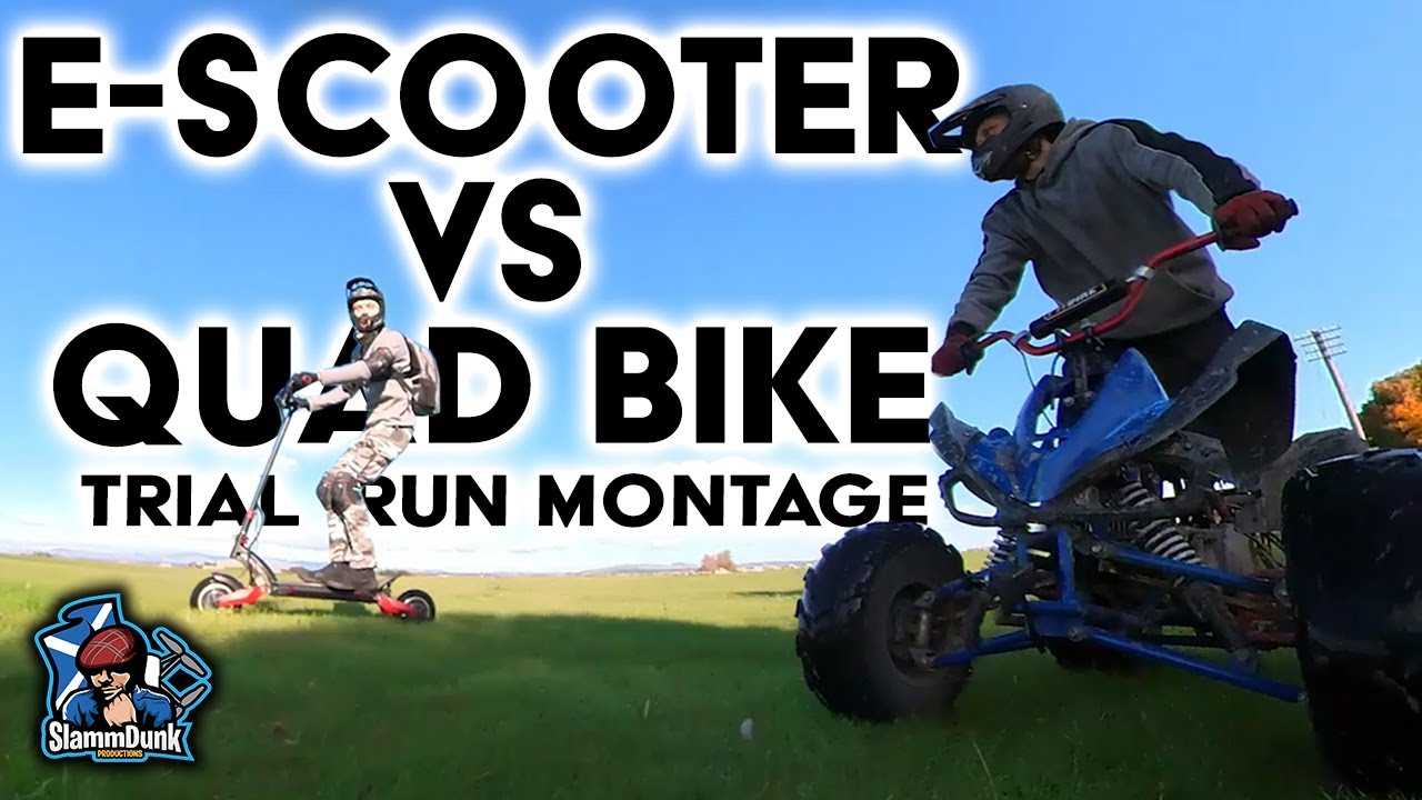 40MPH Varla Eagle one e-scooter Vs ATV montage (RE-UPLOAD)