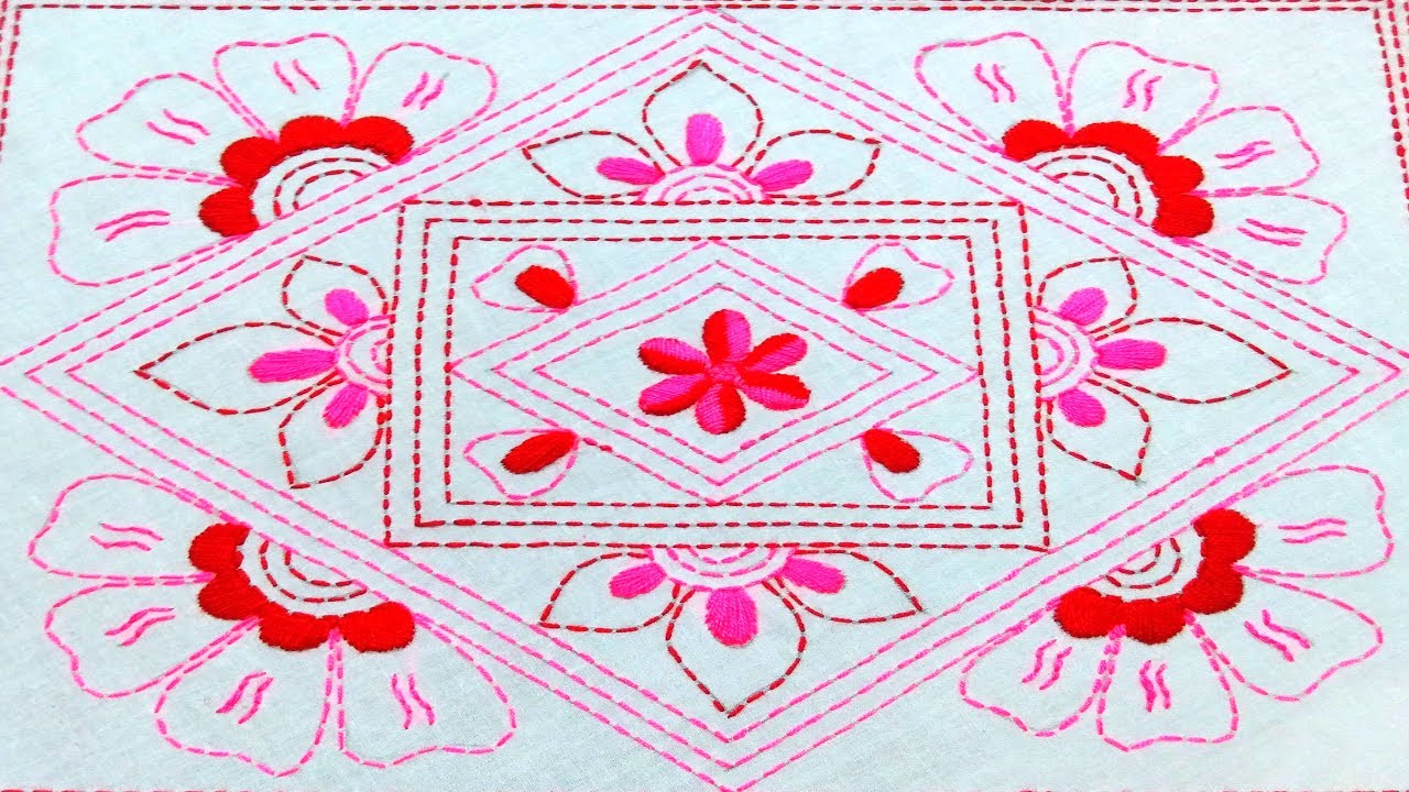 Simple Nakshi kantha design stitch-135,hand embroidery,nokshi katha stitch,নকশী কাঁথা সেলাই