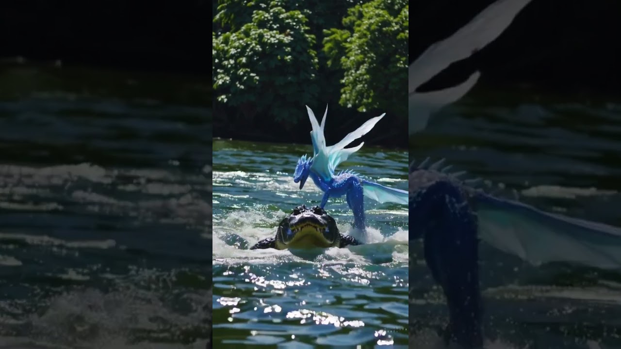 You’ve Never Seen This! | Cryodra Surfs a Lava Crocodile Through Elemental Rapids