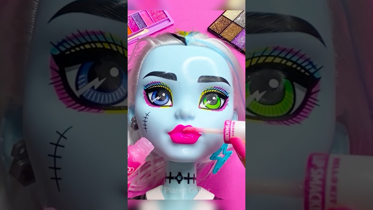 ASMR Satisfying with Unboxing & Review Mannequin Makeup Monster blue Skincare Sounds Video Fast
