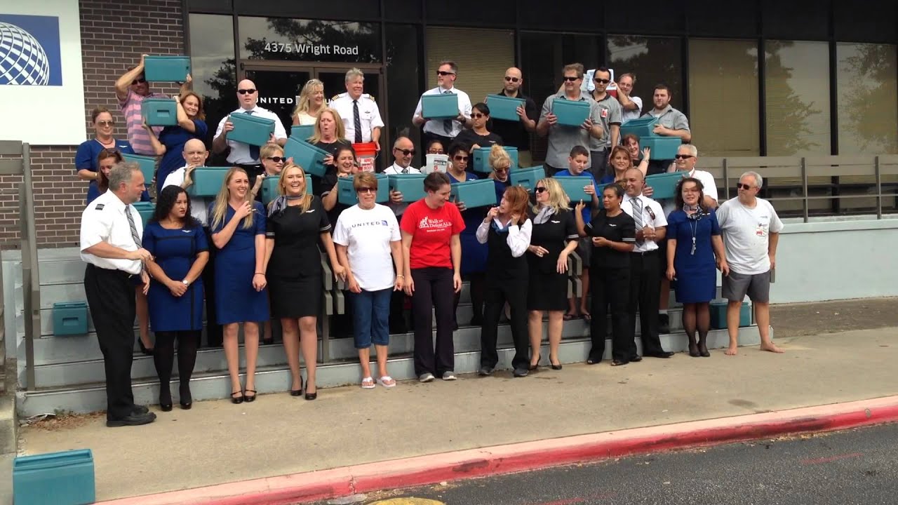 United Airline's ALS Ice Bucket Challenge....IAH