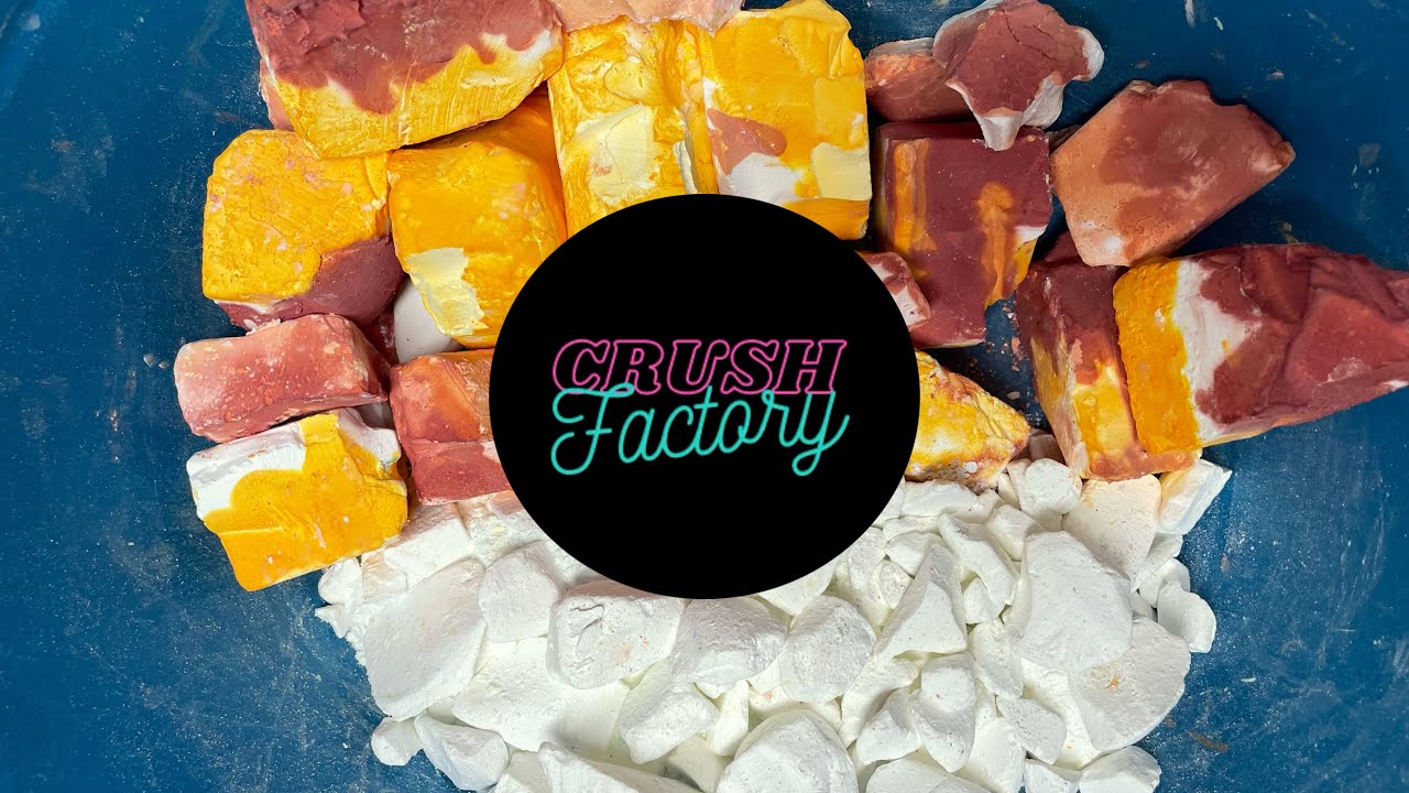 ASMR | Fantastic Red & Yellow Dyed Pure Gym Chalk! #oddlysatisfying #oddlysatisfying #asmrcrush