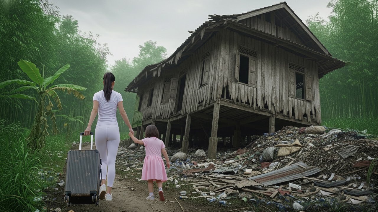Without a husband by her side, a single mother still transforms an abandoned house into a warm home