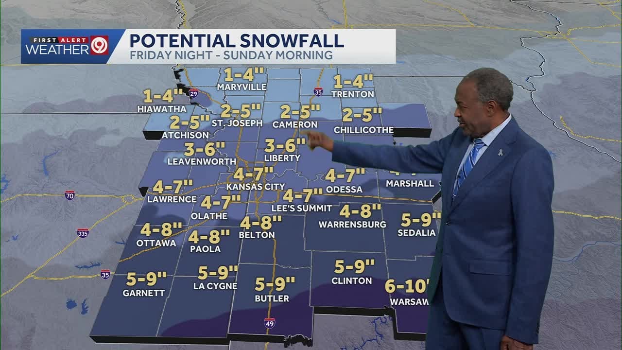 Snow beginning overnight for Kansas City, lingering into Saturday afternoon