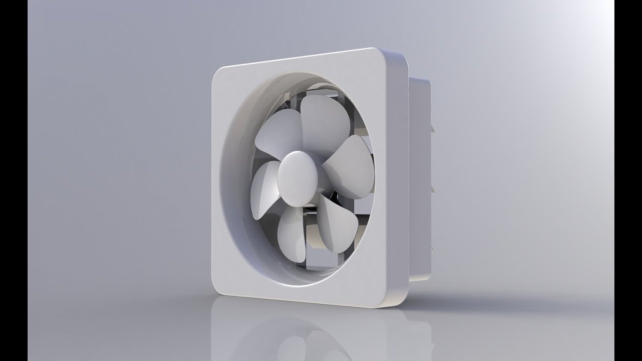 Solidworks tutorial: Plastic Domestic Exhaust/Ventilation Fan Design Assembly