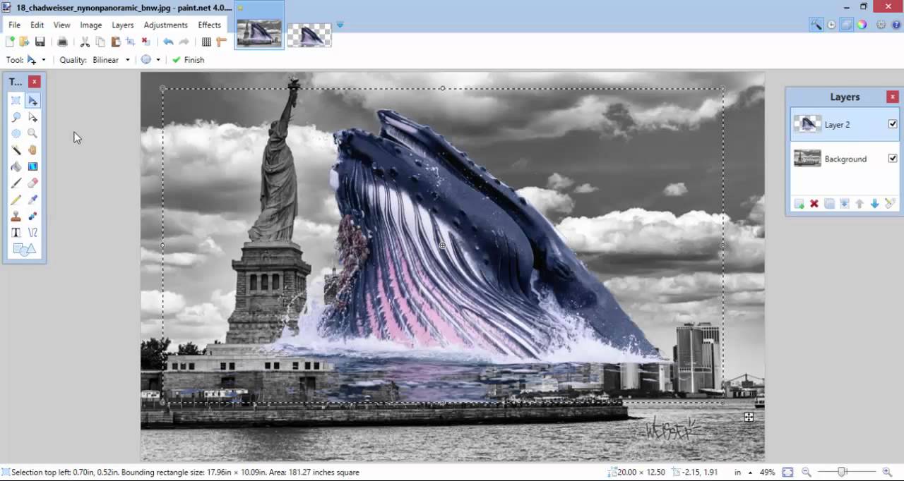 Creating a New Image with Two Pictures in Paint.net