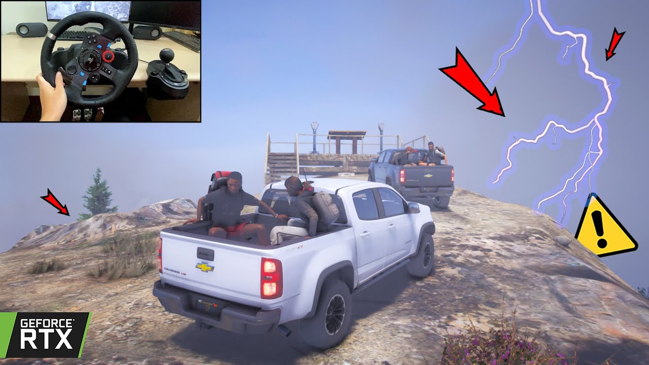 GTA 5 - Chevrolet Colorado Transports Hikers through the fog | Bad Weather Driving