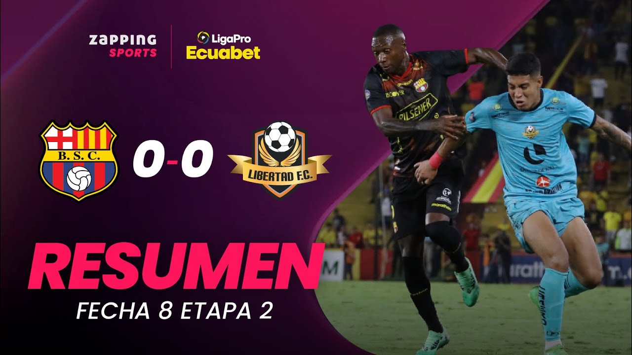 Barcelona SC 0 - 0 Libertad FC / Resumen Fecha 8 / 2da Etapa / LigaPro Ecuabet