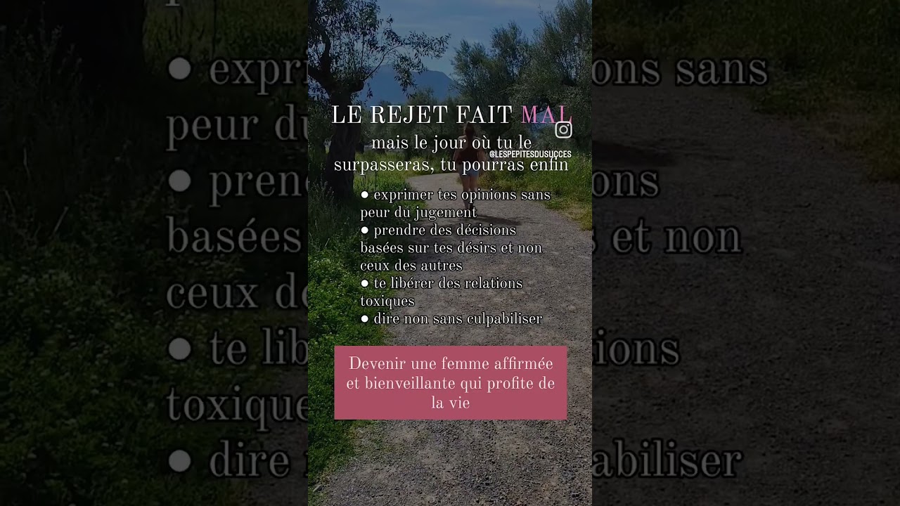 Stop au rejet #rejet #coachdevie #bienveillance #gentillesseexcessive